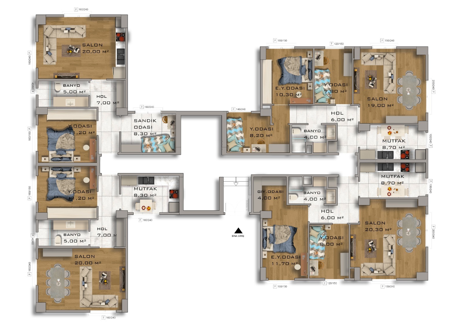 Özger Evleri Kat Planları Zemin Kat