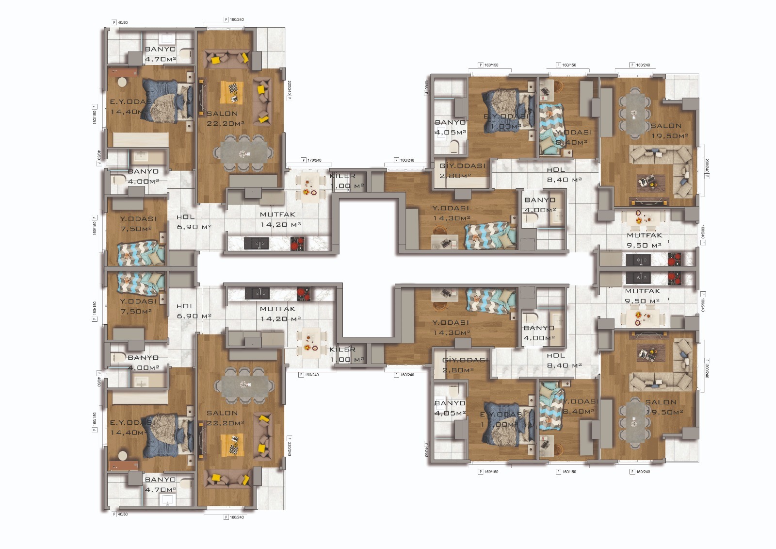 Özger Evleri Kat Planları (2)